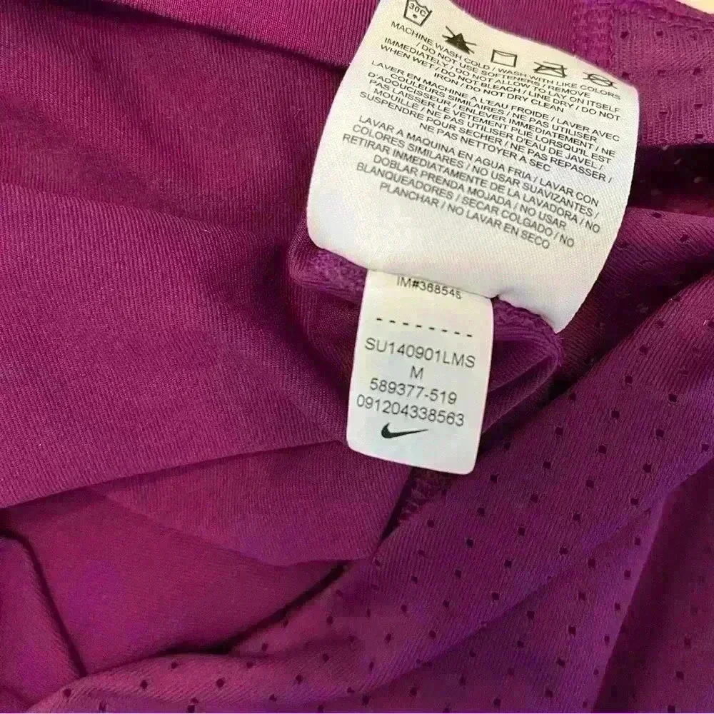 Nike Running Violet Mesh Back Short Sleeve Shirt Women's Size Medium